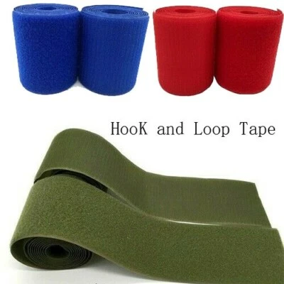 200 cm Length * 10 cm Width Hook & Loop Tape Army Green / Red / Blue Fastener - Image 1 of 4