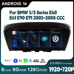 8.8" IPS Android 14 8GB+128GB Autoradio DAB SWC WIFI für BMW E60 E61 E90 E91 CCC - Bild 1 von 13
