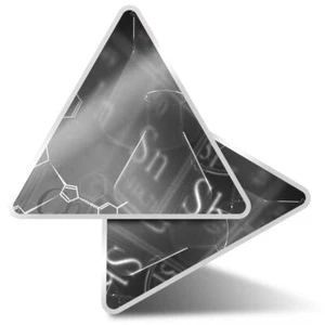 2 x Triangle Stickers 7.5cm - BW - Science Chemistry Uni Neon #38309 - Afbeelding 1 van 9
