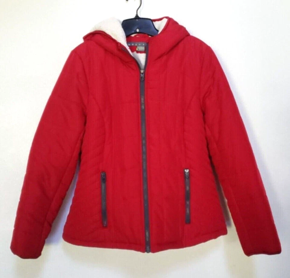 Abrigo rojo forrado de lana Kenneth Cole Reaction niñas talla L Foto 1 de 4