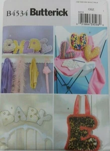 Butterick B4534 10" Alphabet Pillows Craft Sewing Pattern Home decor - Picture 1 of 3