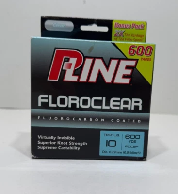 Linha de pesca floroclear P-Line teste 10 lb 600YDS - Imagem 1 de 3