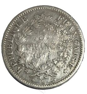 5 francs Hercule, France,  1874 K