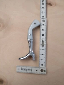 Rare Vtg Old metal boot leg knee bottle opener girl bar tools collectibles white - Picture 1 of 8