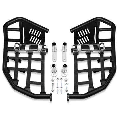 For YFZ 450R 450X YFZ450R Nerf Bars Pro Peg Black Bar With Black Nets - Image 1 of 4