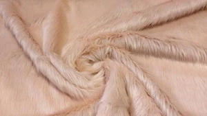 Super Luxury Faux Fur Fabric Material - LONG PILE PEACH - Picture 1 of 2