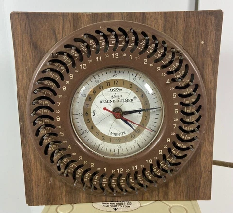 Vintage Used  1950's James 24 Hour Remind-O-Timer Hotel Clock Works Cover