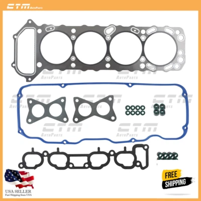 Graphite Cylinder Head Set Fits 96-97 Nissan Pickup 2.4L L4 SOHC 12v Foto 1 de 4