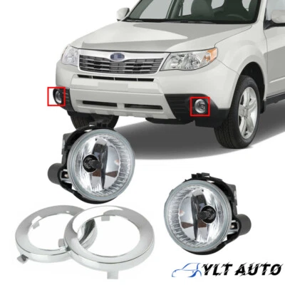 Se adapta a luces antiniebla delanteras transparentes y anillo de ajuste de cubierta de faro antiniebla para Subaru Forester 2009-2013 Foto 1 de 4
