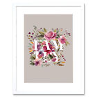 Floral Family Pink Flowers Framed Wall Art Print 12X16 In