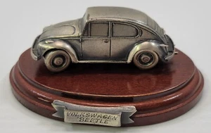 *B9) Rare Volkswagen Beetle Marks Models Silver Plated Pewter Handcrafted Car - Picture 1 of 12