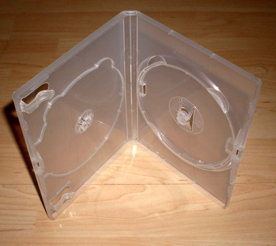 3 DVD Hüllen Case 2fach 2er DVDhülle durchsichtig transparent Doppelhülle 2 DVDs - Bild 1 von 1