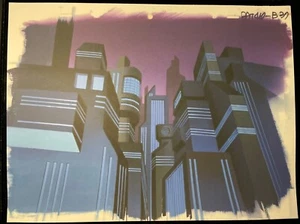 BATMAN BEYOND ANIMATION CEL BACKGROUND Copia Serie Animada Años 90 DC Comics I17 - Imagen 1 de 2