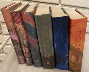 Harry Potter HC books Vol. 1,2,3,4,5,7 (missing 6) VG Sorcerer Goblet Chamber+ - Foto 1 di 12
