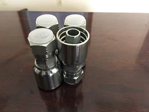  10643-10-10 Style Hydraulic Fitting, (4) PK, 5/8 Hose X 5/8 Female JIC - Picture 1 of 3
