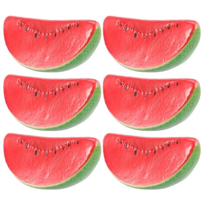  6 Pcs Künstliche Früchte Deko Obst Simulationsfrucht Wassermelonenverzierung - Bild 1 von 4
