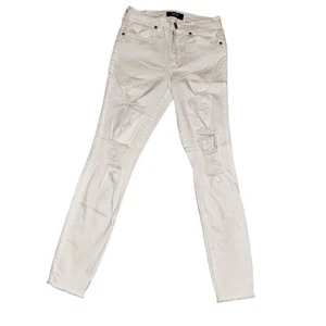 Aero Jeans Damen Größe 4 High Rise Skinny Leg Distressed Weiß Denim - Bild 1 von 6