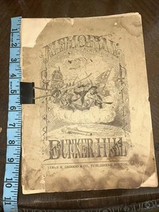 vintage book: MEMORIAL BUNKER HILL 1875, 16pgs - Foto 1 di 11