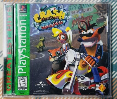Crash Bandicoot: Warped Greatest Hits (PlayStation 1, PS1, 1998) Tested - Image 1 of 4