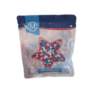 Manvscakes Blue Red White Sprinkles Retails 4th of July American Patriotic - Picture 1 of 2