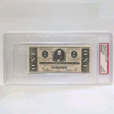 1962 A&BC - Civil War News Currency - $1 - Type 1 -PSA 5 (MC)  SN#3691 EX Cond - Image 1 of 4