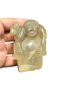 Busto figura de cristal de roca fina griego antiguo romano - Imagen 1 de 9