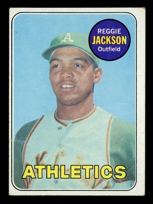 1969 Topps #260 Reggie Jackson Oakland Athletics Rookie RC HOF GD-VG Range 65889 Foto 1 de 3