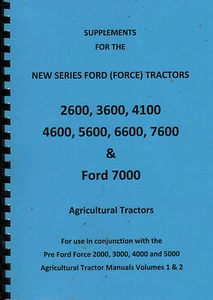 Ergänzungen für Serie Ford Force Traktoren, 2600 3600 4600 5600 6600 7600 & 7000 - Bild 1 von 1