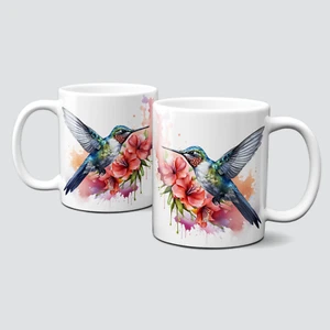 oh-cuptastic-Tasse-Humingbirds-pink-Blüten-Vogel-tropischer Vogel-Kolibri-LT-995 - Bild 1 von 1