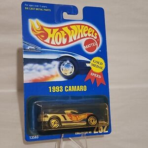 1994 Hot Wheels BLUE CARD #262 dark metallic blue '93 CAMARO gold UH metal speed