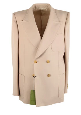 Abrigo Deportivo Gucci Beige Doble Pecho Talla 52/42R EE. UU. Chaqueta Blazer Nueva... Foto 1 de 4