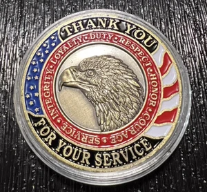 Moneda de desafío ""Honrando a todos los que sirvieron"" gracias por su servicio - nueva con estuche - Imagen 1 de 5