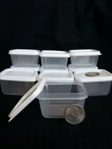 10 New Mini Clear Plastic Small Boxes with Lid Container Storage Craft Gadgets - Picture 1 of 9