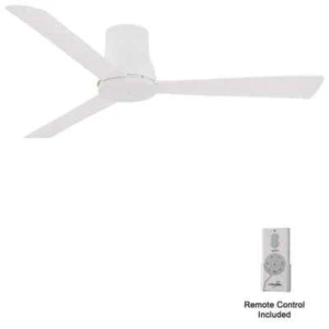 Minka Aire Simple Flush Hugger 52" Flat White Outdoor Ceiling Fan with Remote - Picture 1 of 5