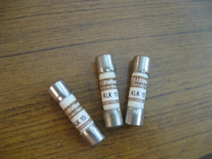 3 - Fusibile Littelfuse KLK015 KLK-15 15A 600VAC - Foto 1 di 1