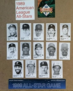 1989 1990 1991 MLB All-Star Game Program Player Cuts - U Pick a player - Picture 1 of 184