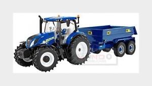 1:32 BRITAINS New Holland T6.175 Closed Tractor With Nc Trailer 2020 LC43268 Mod