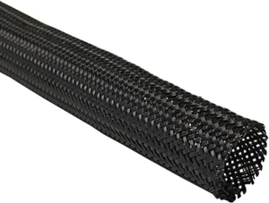 Techflex 1/8 Inch Flexo Clean Cut Braided Cable Sleeve - Black - 10 Feet - Picture 1 of 12