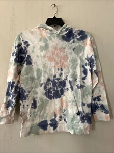 Art Class Hoodie Sweater Girls L 12/14 Long Sleeve Tie Dye Hoodie Green Blue - Picture 1 of 8