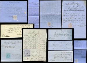 GB QV REVENUES + RECEIPT STAMPS DOCUMENTS .POSTAL FISCALS 1807-1867..Each Priced - Picture 1 of 22