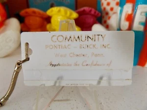 VINTAGE ADVERTISING PONTIAC BUICK ADVERTISING KEYCHAIN WEST CHESTER, PA - Picture 1 of 5