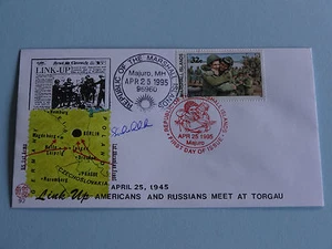 WWII FDC #92 Russia Germany US Torgau Elbe River 1945 * 50th Anniversary - Picture 1 of 1