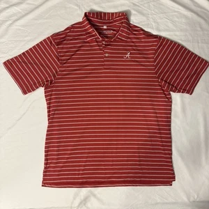 Tuskwear Collection Alabama Crimson Tide Premium Striped Polo Shirt Size L Mint - Picture 1 of 6