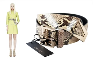 Cinturón Resot 2015 Look #11 Versace piel de serpiente beige/marrón 80/32* - Imagen 1 de 4