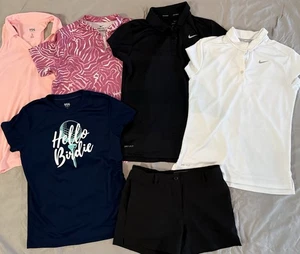 Girls Golf Clothes Lot Nike Dri-fit Polo Shirt Slazenger Shorts DSG Tween 10/12 - Picture 1 of 10