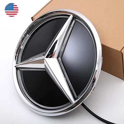 Led Light Grille 3D Star Emblem Fit For Mercedes-Benz CLA200 CLA260 C200 2019-21 Foto 1 de 4