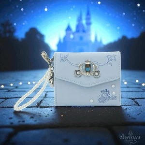 Disney Cinderella minimalistische Perlen Nieten Geldbörse Kalbsleder Kutschenumrandung - Bild 1 von 4