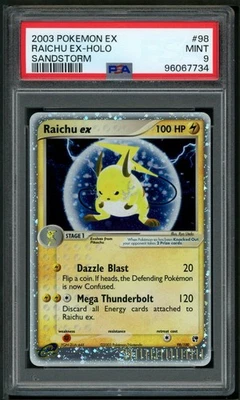 Raichu EX PSA 9 98/100 EX Sandstorm Holo Pokemon Card 2003 - Image 1 of 2