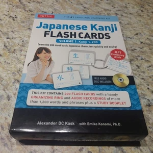 Japanese Kanji Flash Cards Kit, Vol. 1, Kanji 1-200: JLPT Beginning  - VERY GOOD - Bild 1 von 1