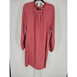 Damaris Bailey Womens Sz L Long Sleeve Midi Length Dress Pink - Picture 1 of 4